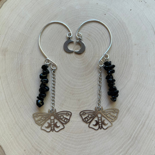 Midnight Moth Ear Cuffs