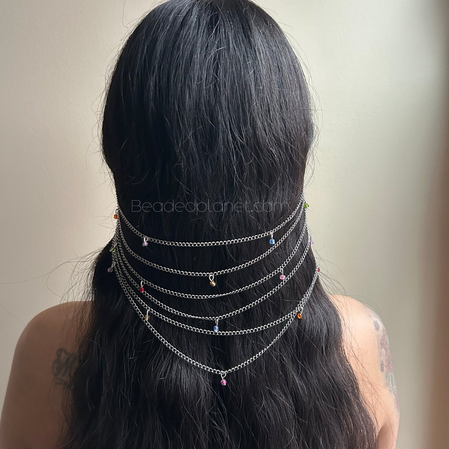 Rainbow Dragonfly Veil Ear Cuffs