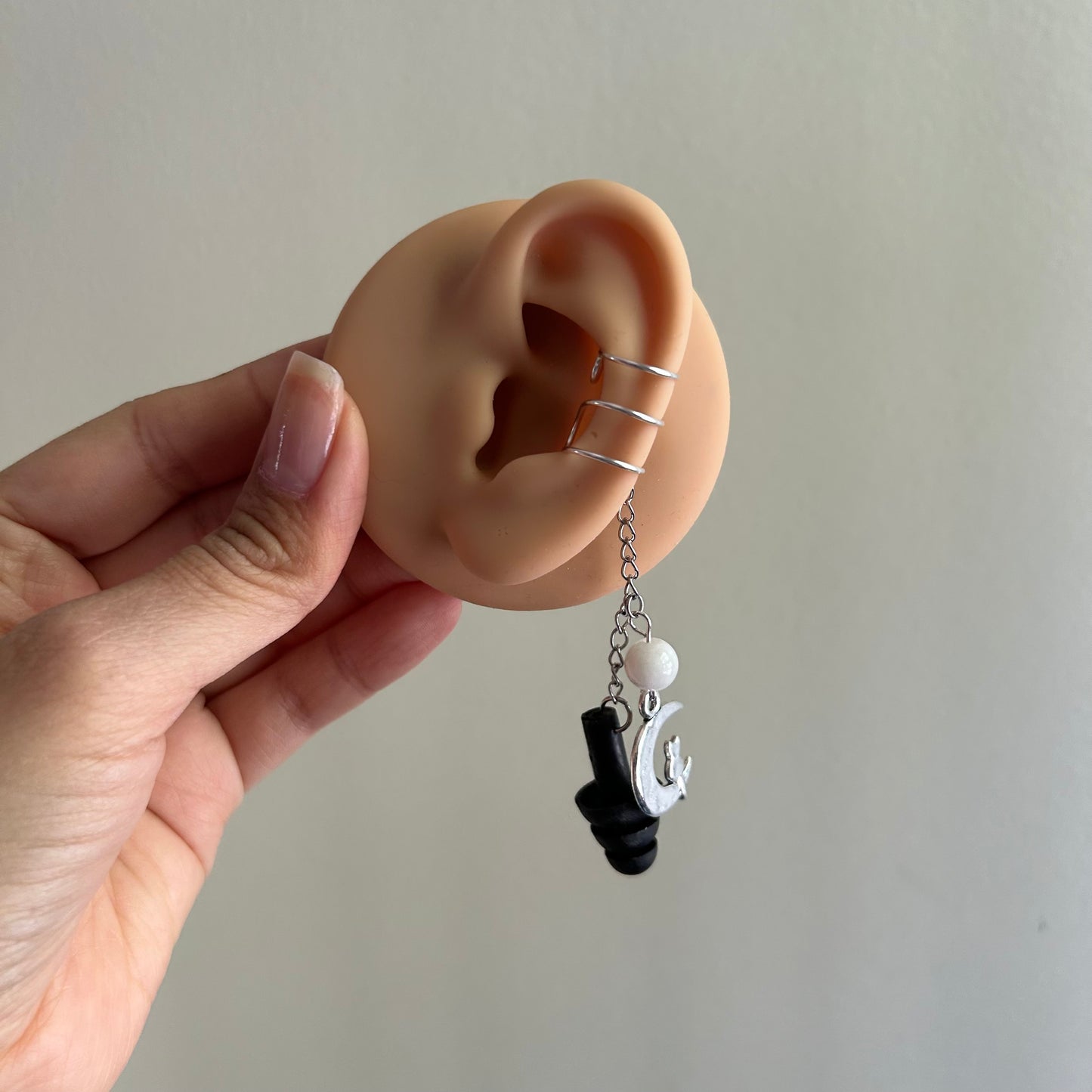 Moonstone Cat Earplug Ear Cuffs