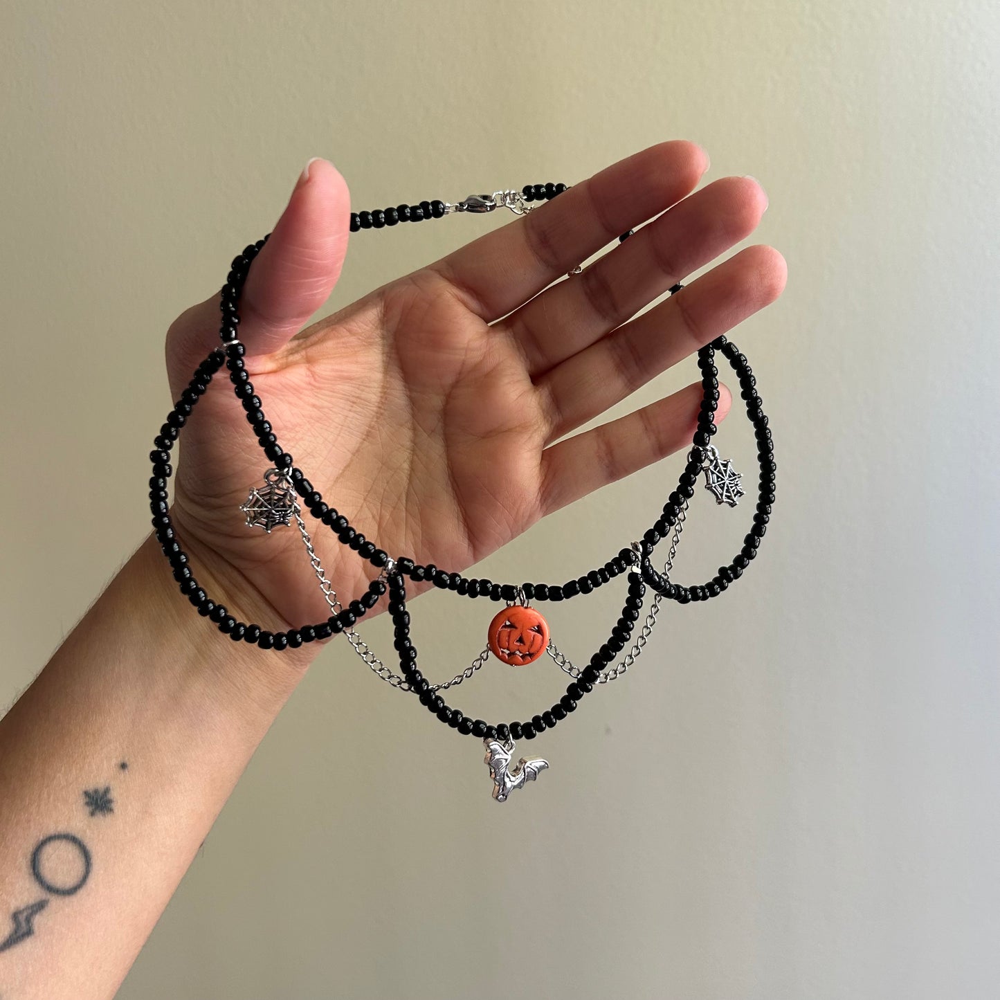 Halloween Queen Beaded Necklace