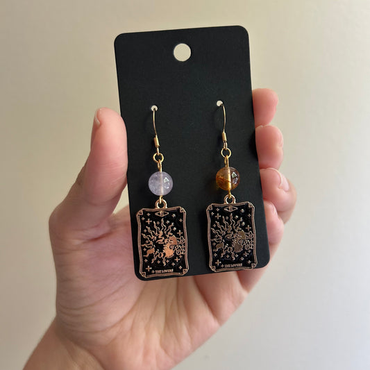 The Lovers Tarot Card Earrings
