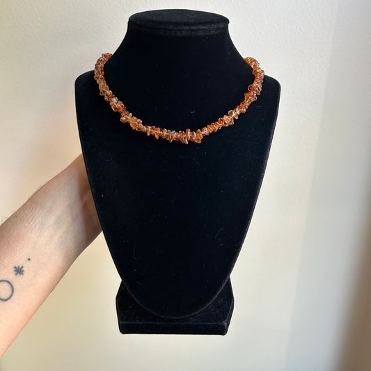 Amber Crystal Necklace