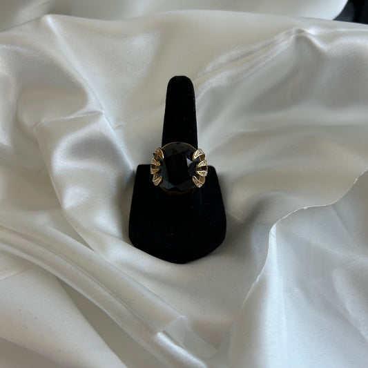 Vintage Smokey Quartz Cocktail Ring (Size US 7)