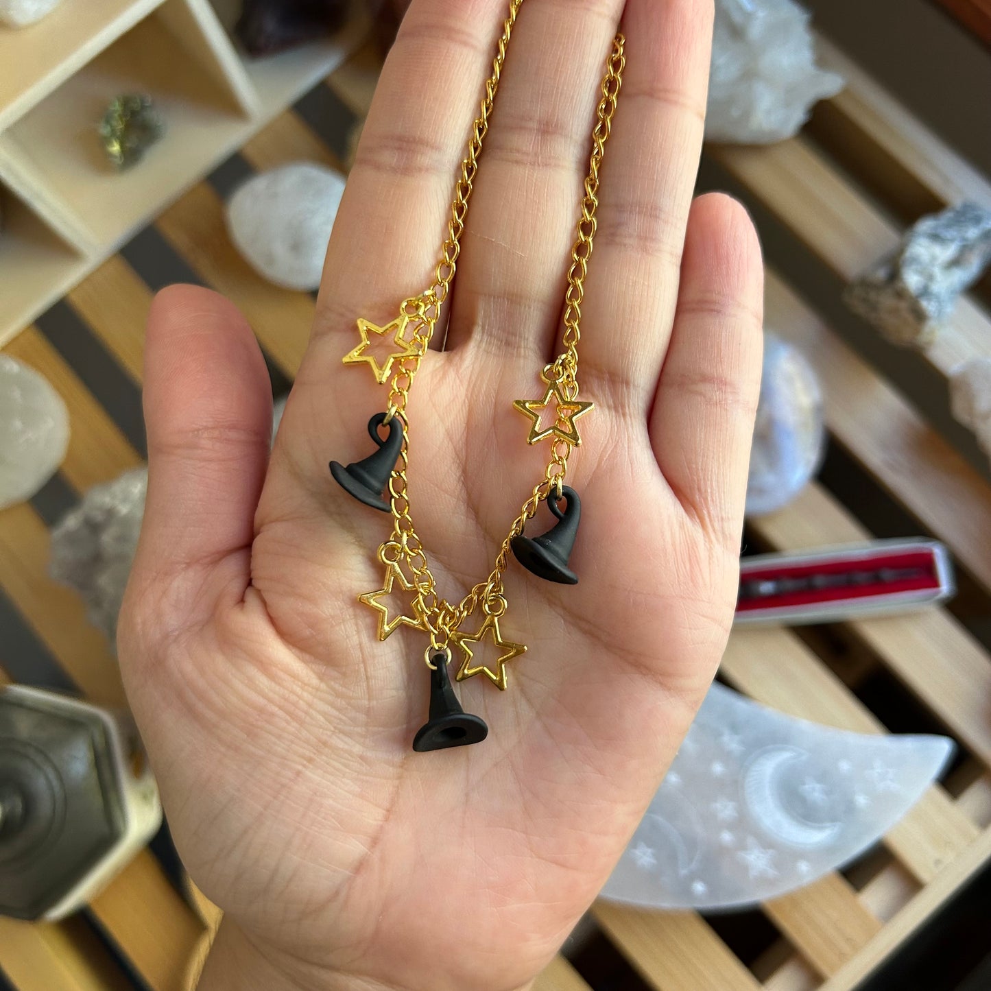 Witch Hat & Star Necklace