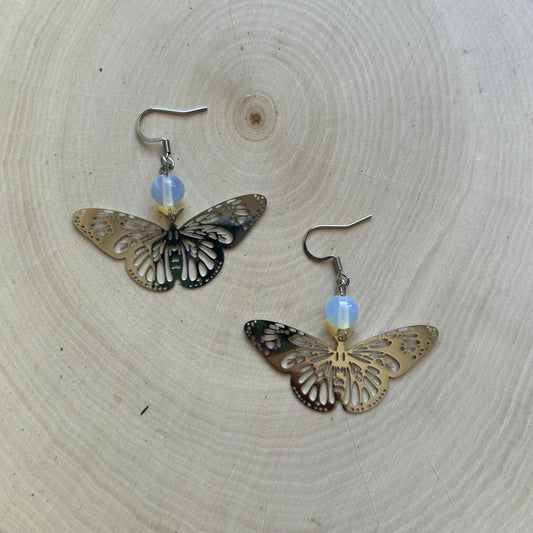 Opalite Butterfly Earrings