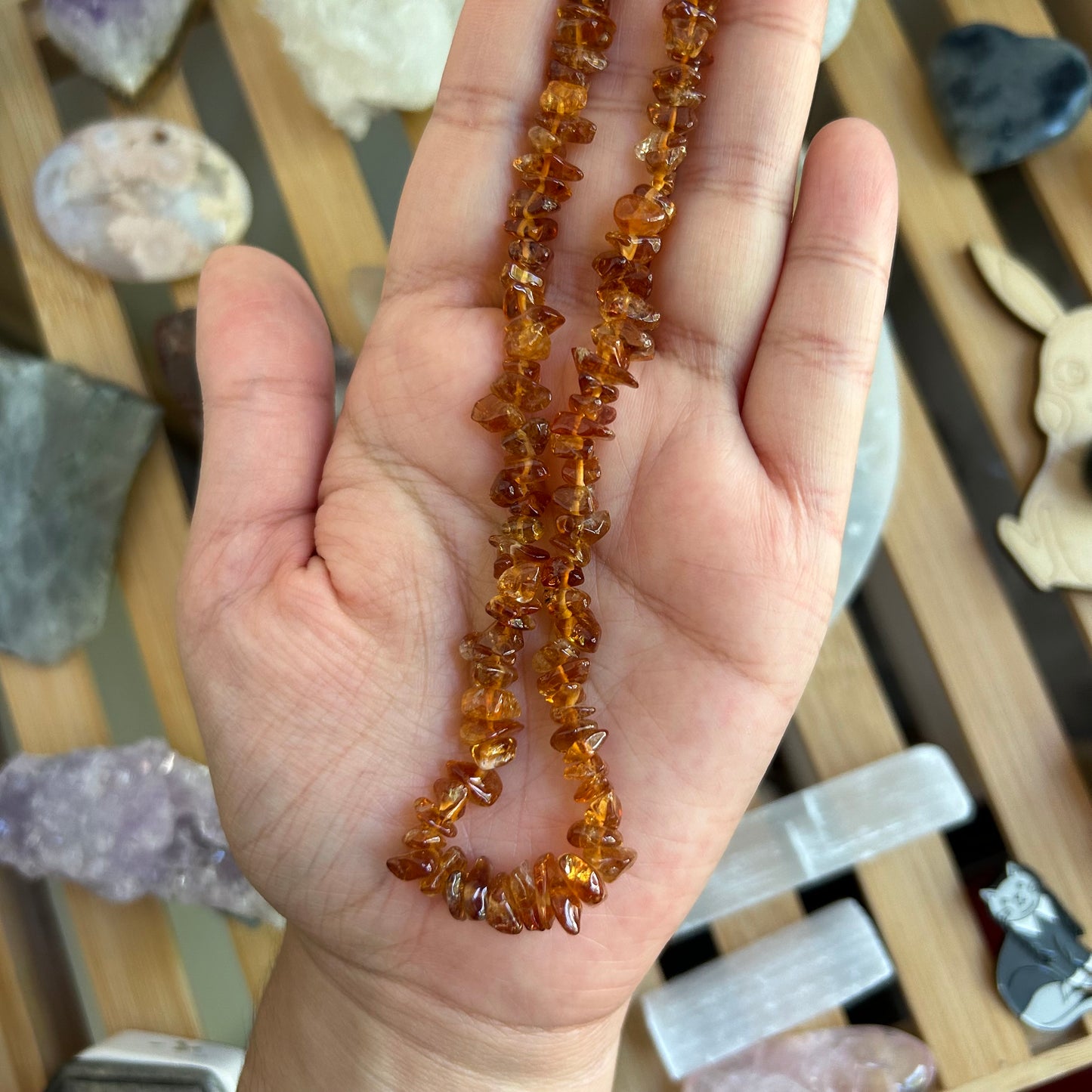 Amber Crystal Necklace