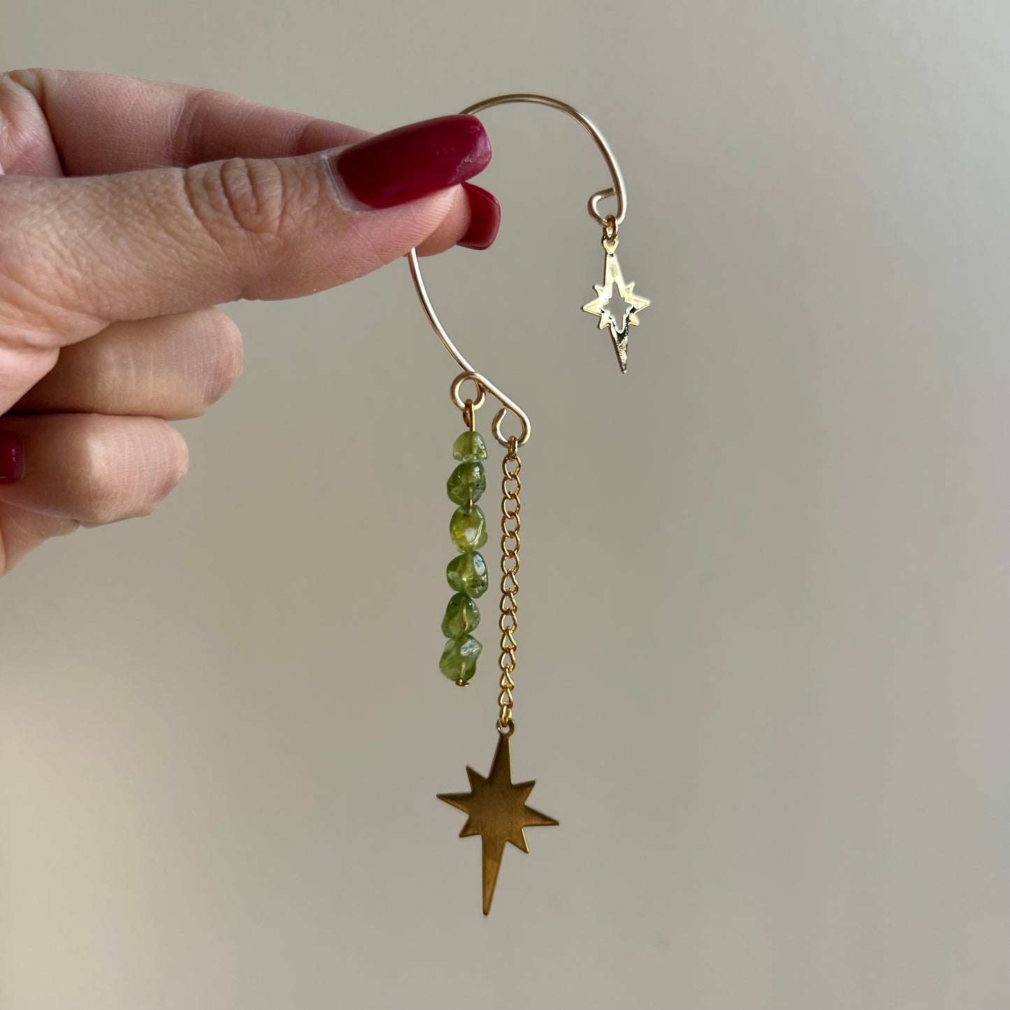 Peridot Star Ear Cuffs