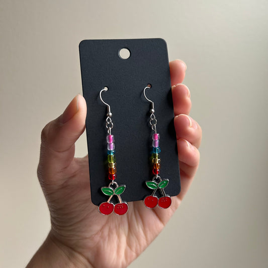 Rainbow Cherry Earrings