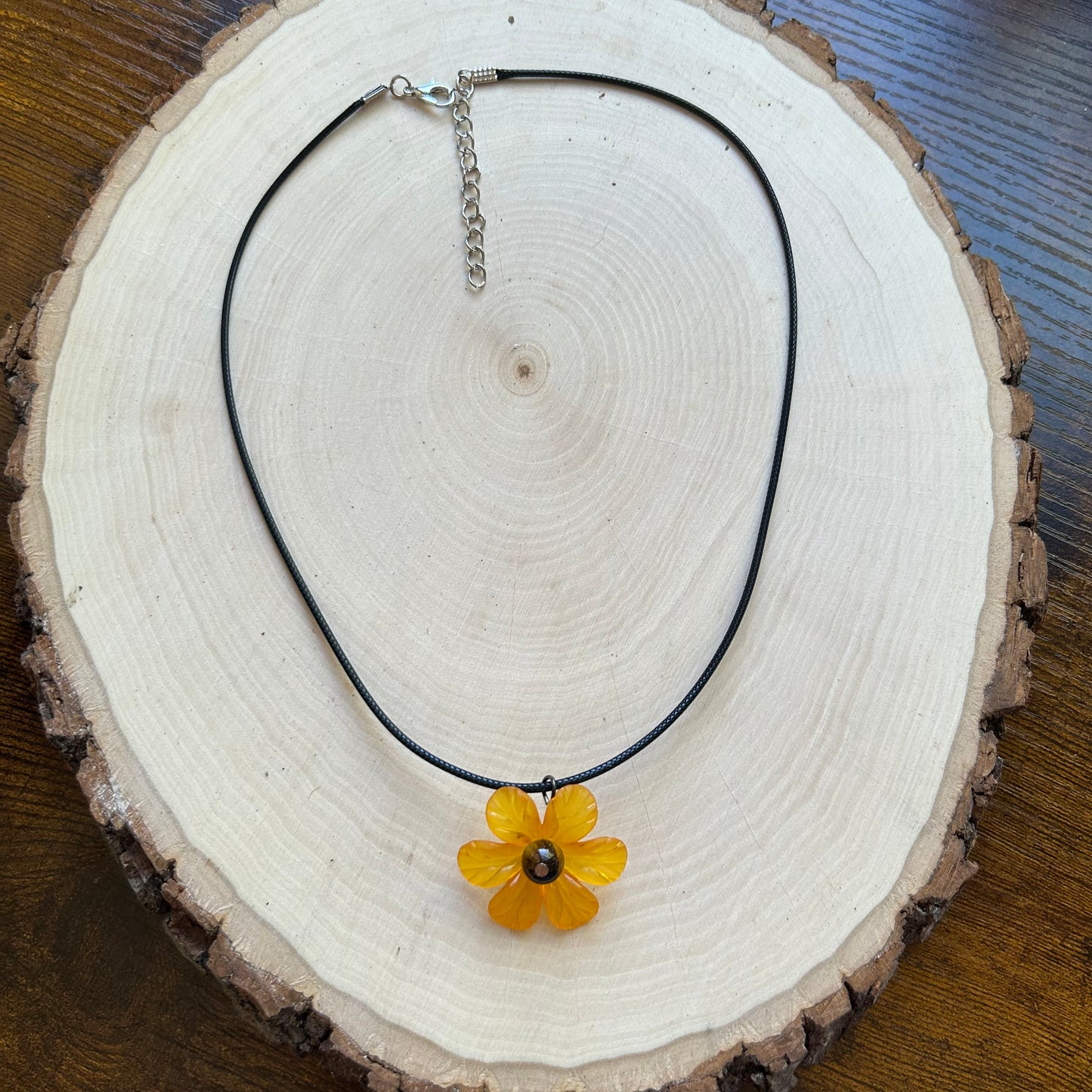 Tigers Eye Flower Necklaces