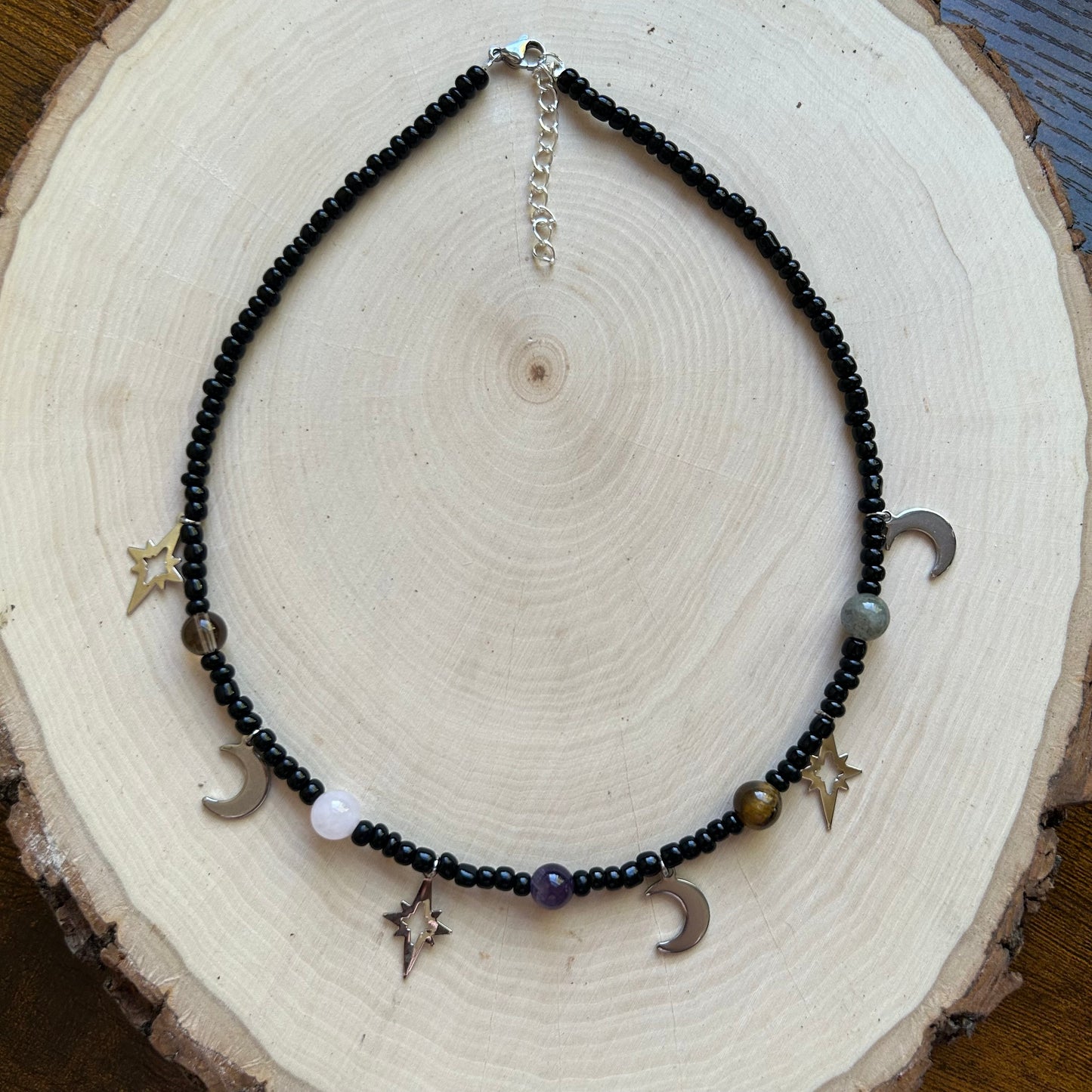 Celestial Mixed Crystal Beaded Necklace