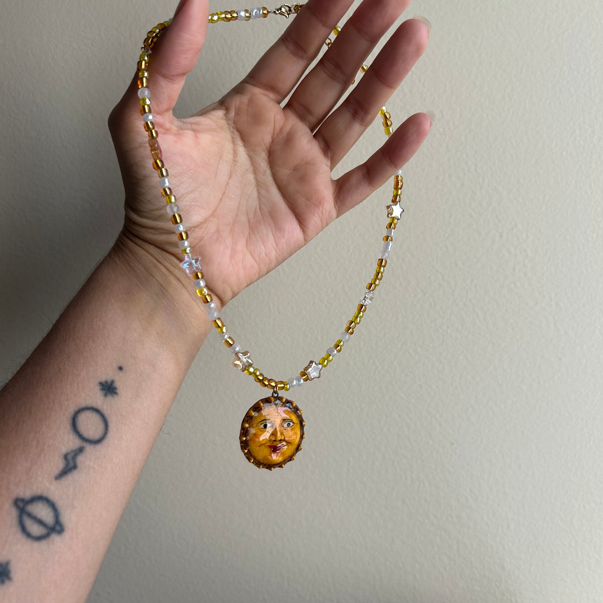 Here Comes the Sun Beaded Necklace
