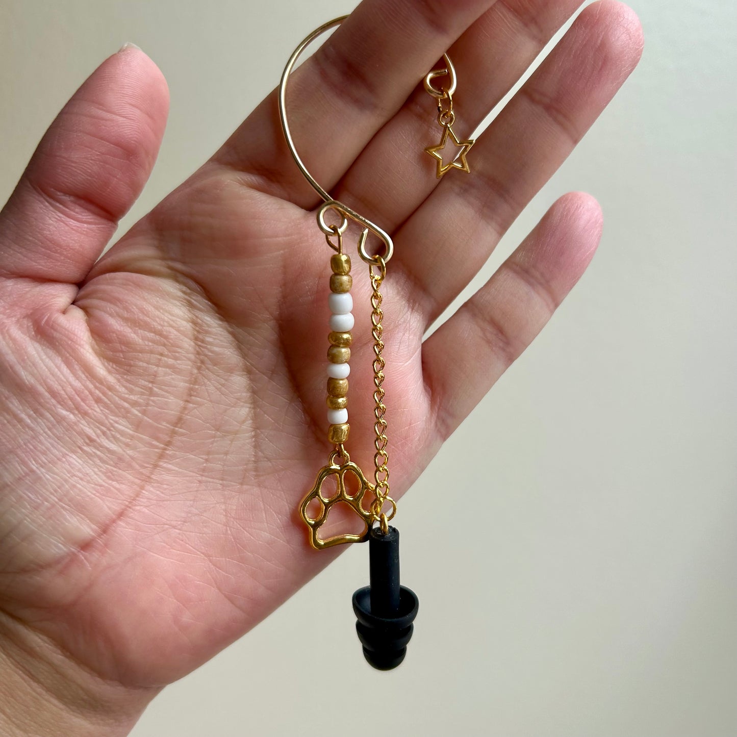 Paw Print Earplug Ear Cuffs