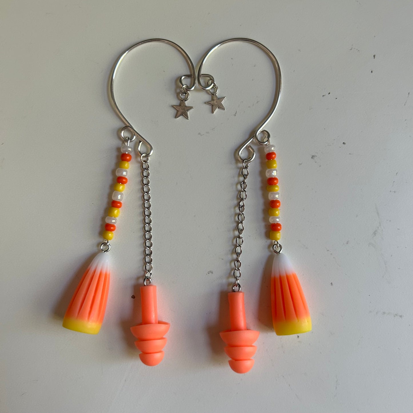 Candy Corn Earplug Ear Cuffs