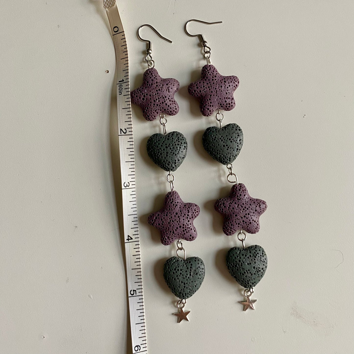 Quirky Lava Stone Earrings