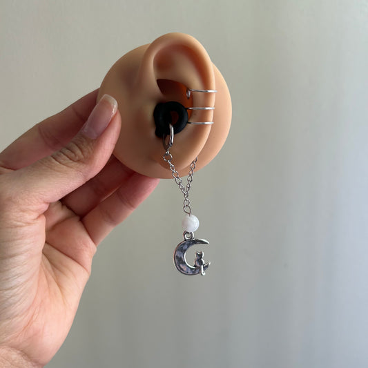 Moonstone Cat LOOP Earplug Ear Cuffs *LOOPS NOT INCLUDED *
