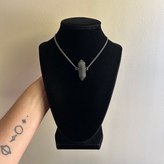 Labradorite Point Chain Necklace