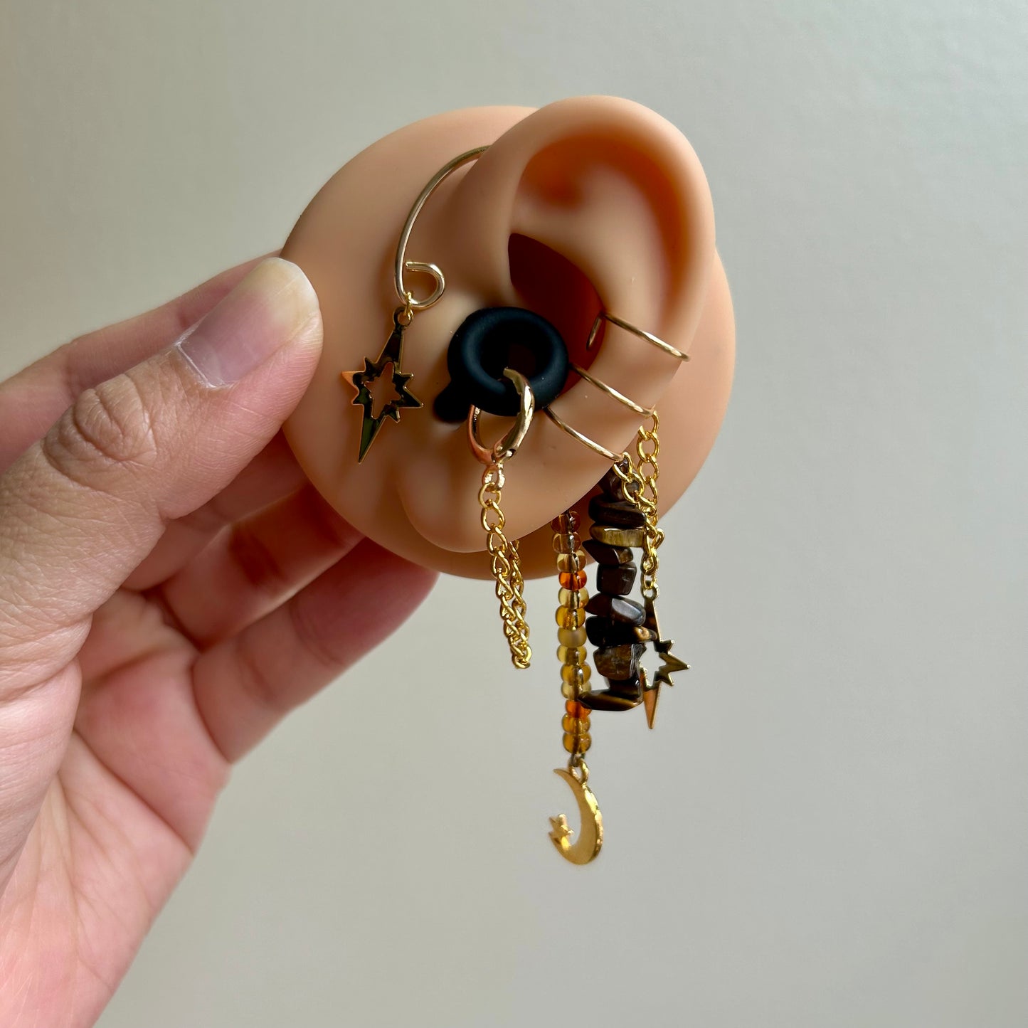 Moon and Star LOOP Earplug Ear Cuffs *LOOPS NOT INCLUDED*