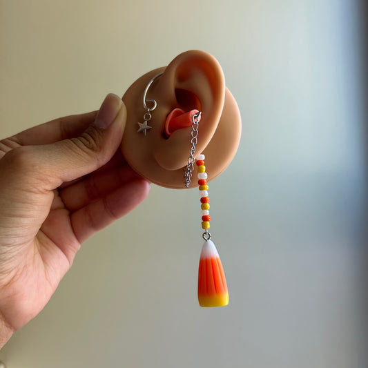 Candy Corn Earplug Ear Cuffs