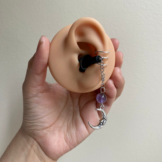 Amethyst Moon Earplug Ear Cuffs