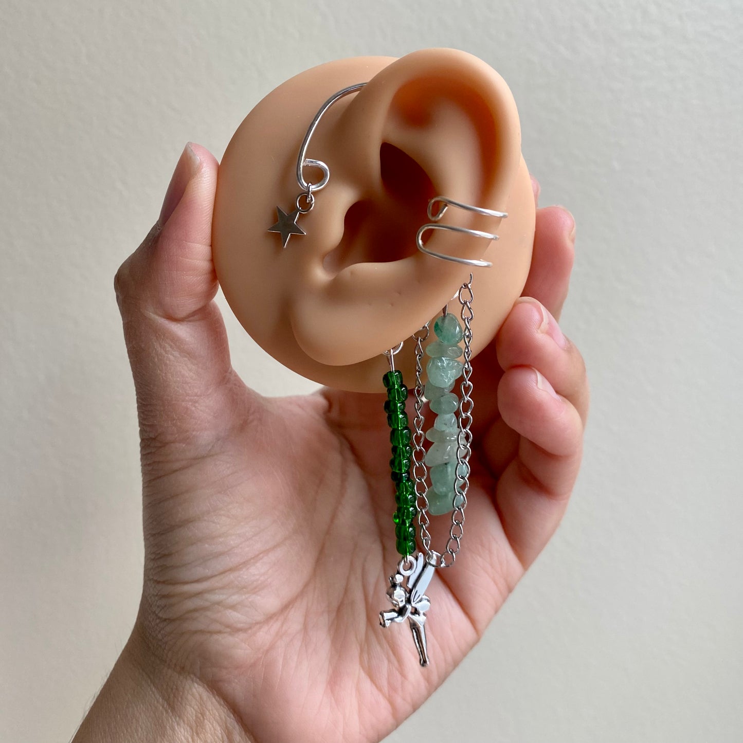 Green Fairy Ear Cuffs