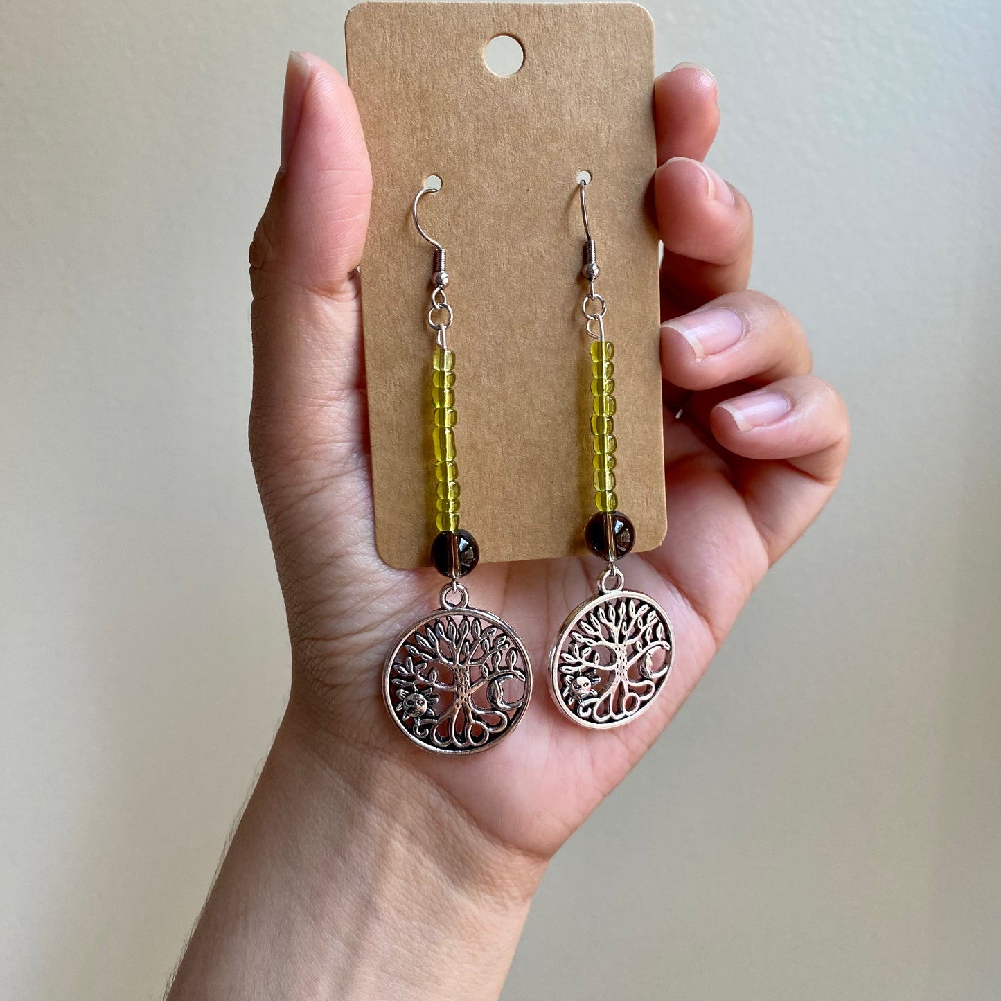 Tree of Life Beaded Earrings