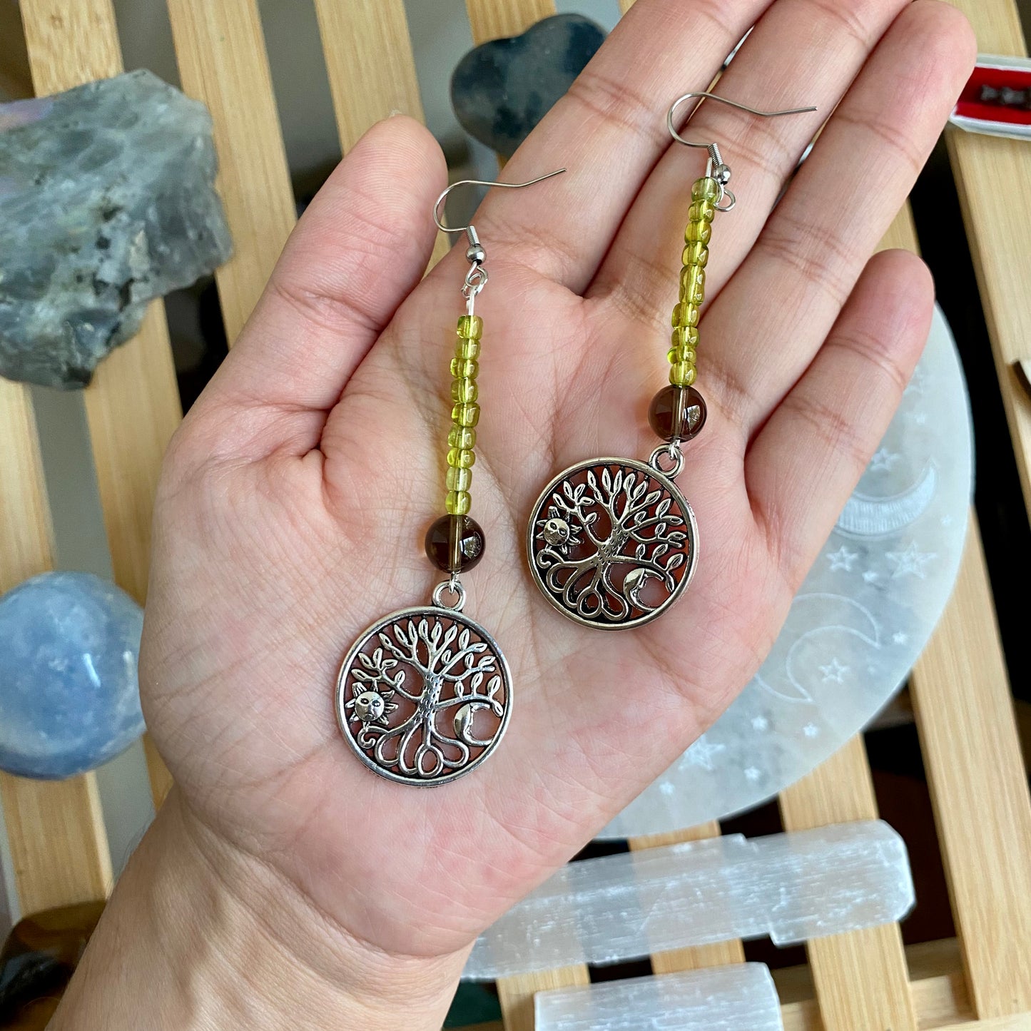 Tree of Life Beaded Earrings