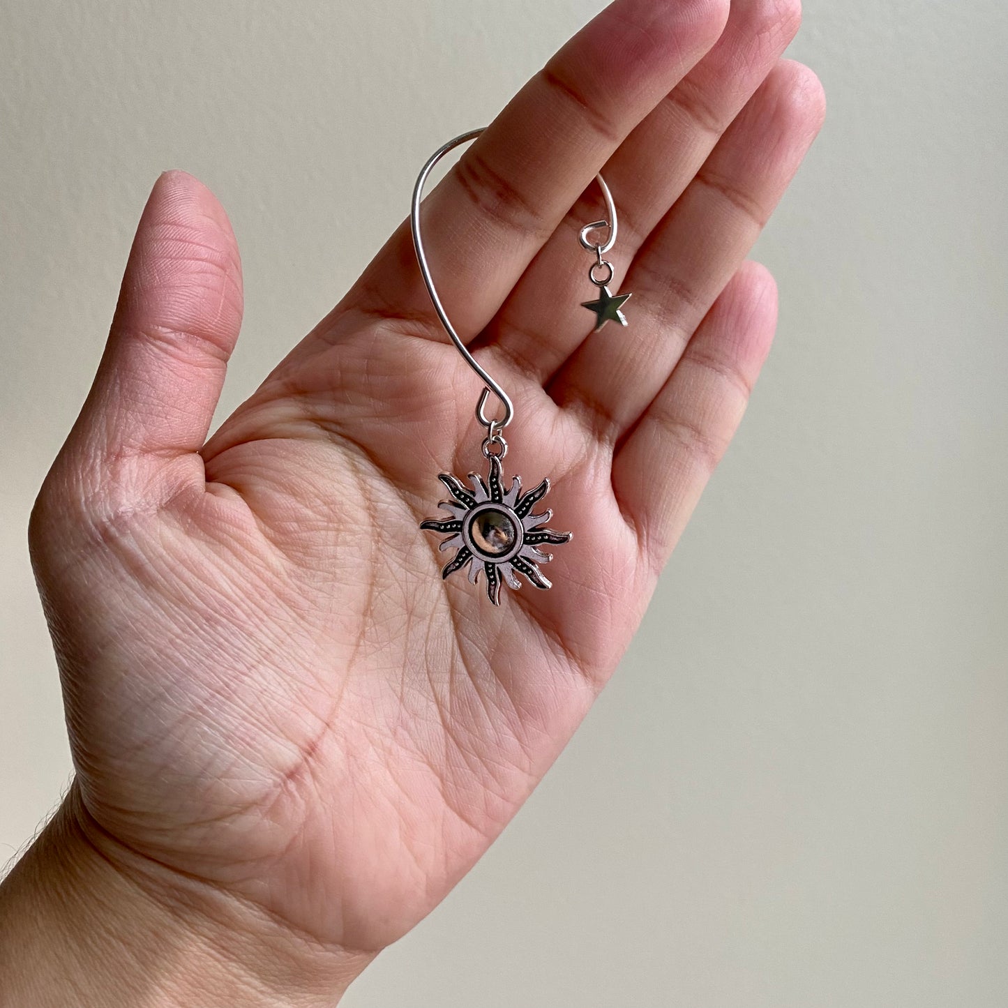 Silver Sun Ear Cuffs