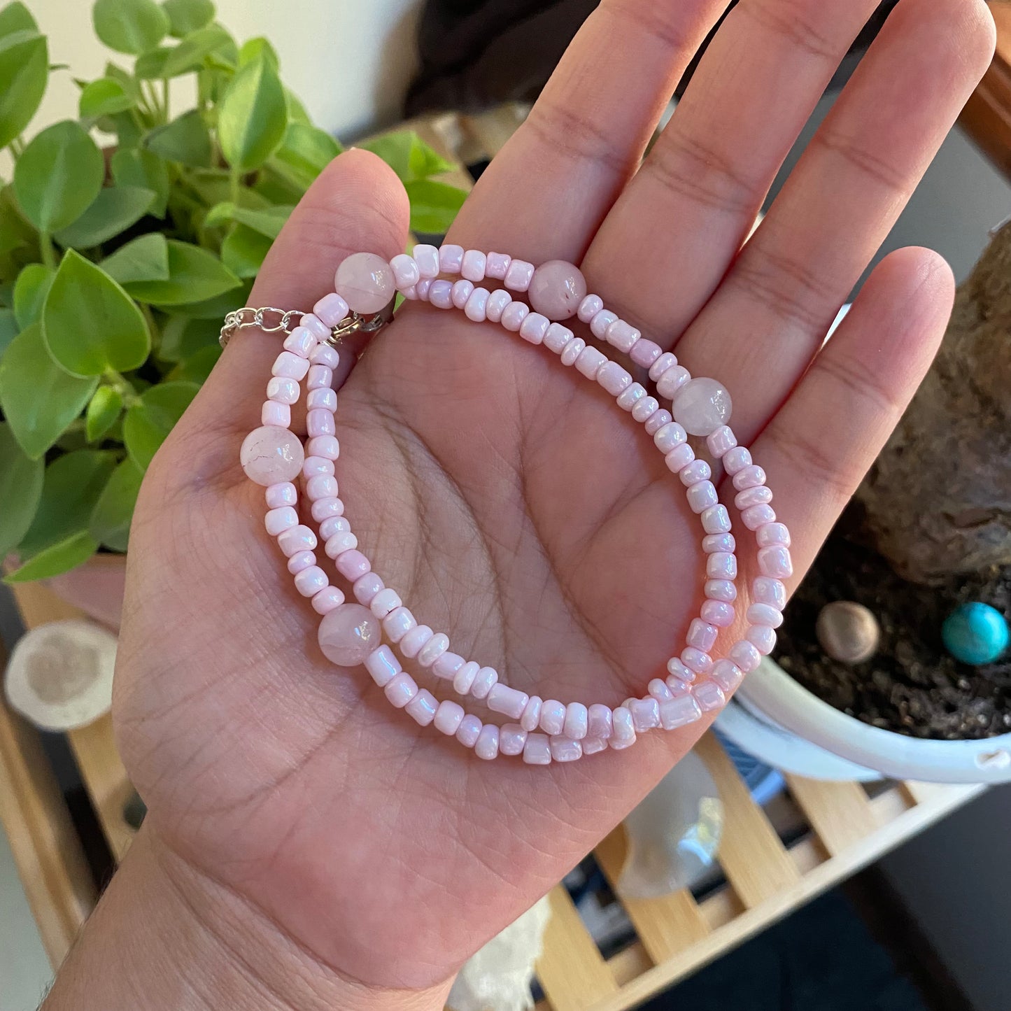 Pretty in Pink Beaded Necklace