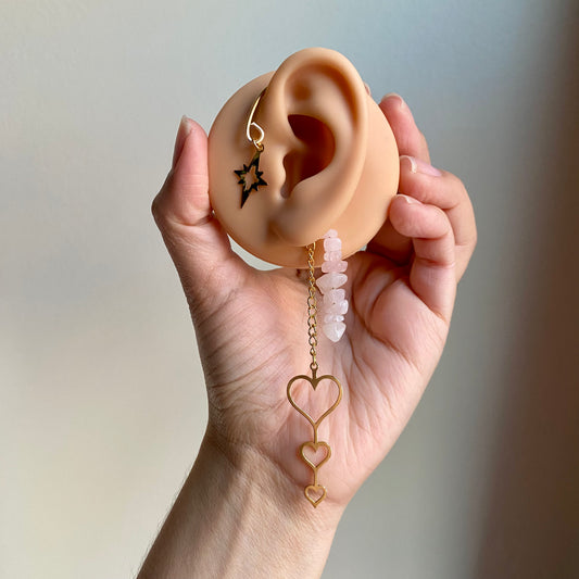 Heart Drop Ear Cuffs