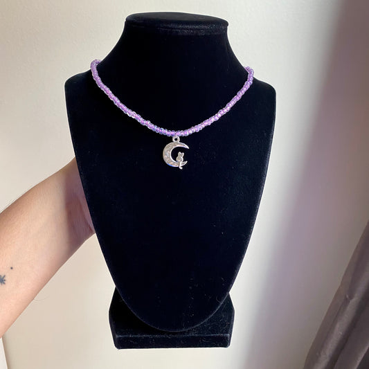 Celestial Kitty Beaded Necklace