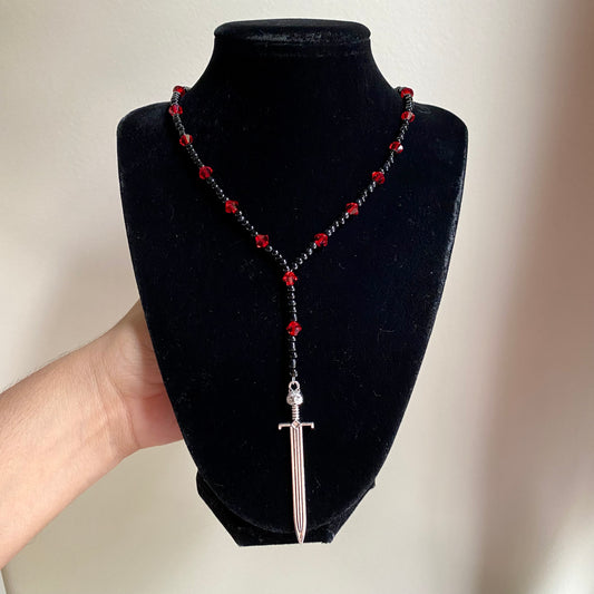 Vampire Sword Beaded Necklace