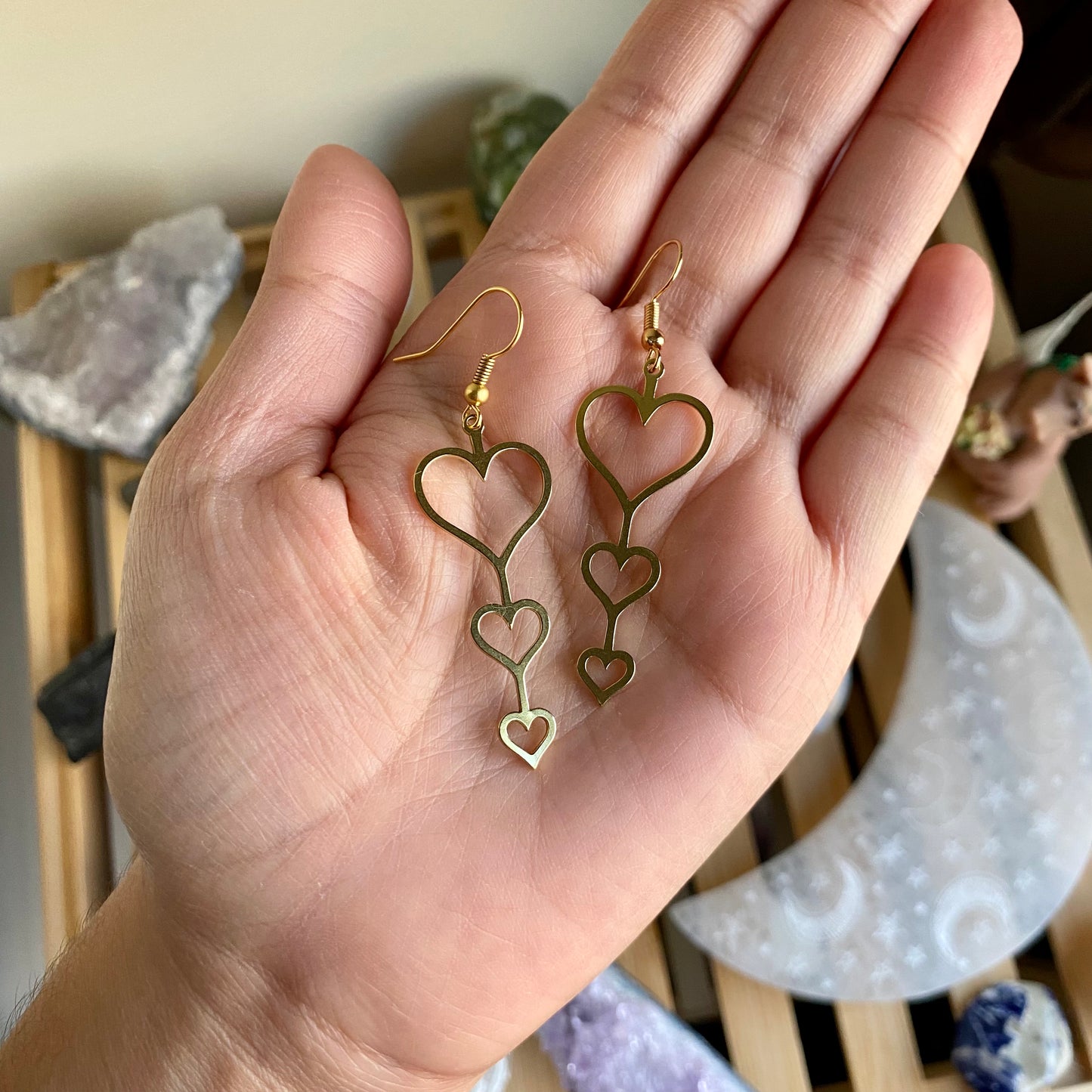 Heart Drop Earrings