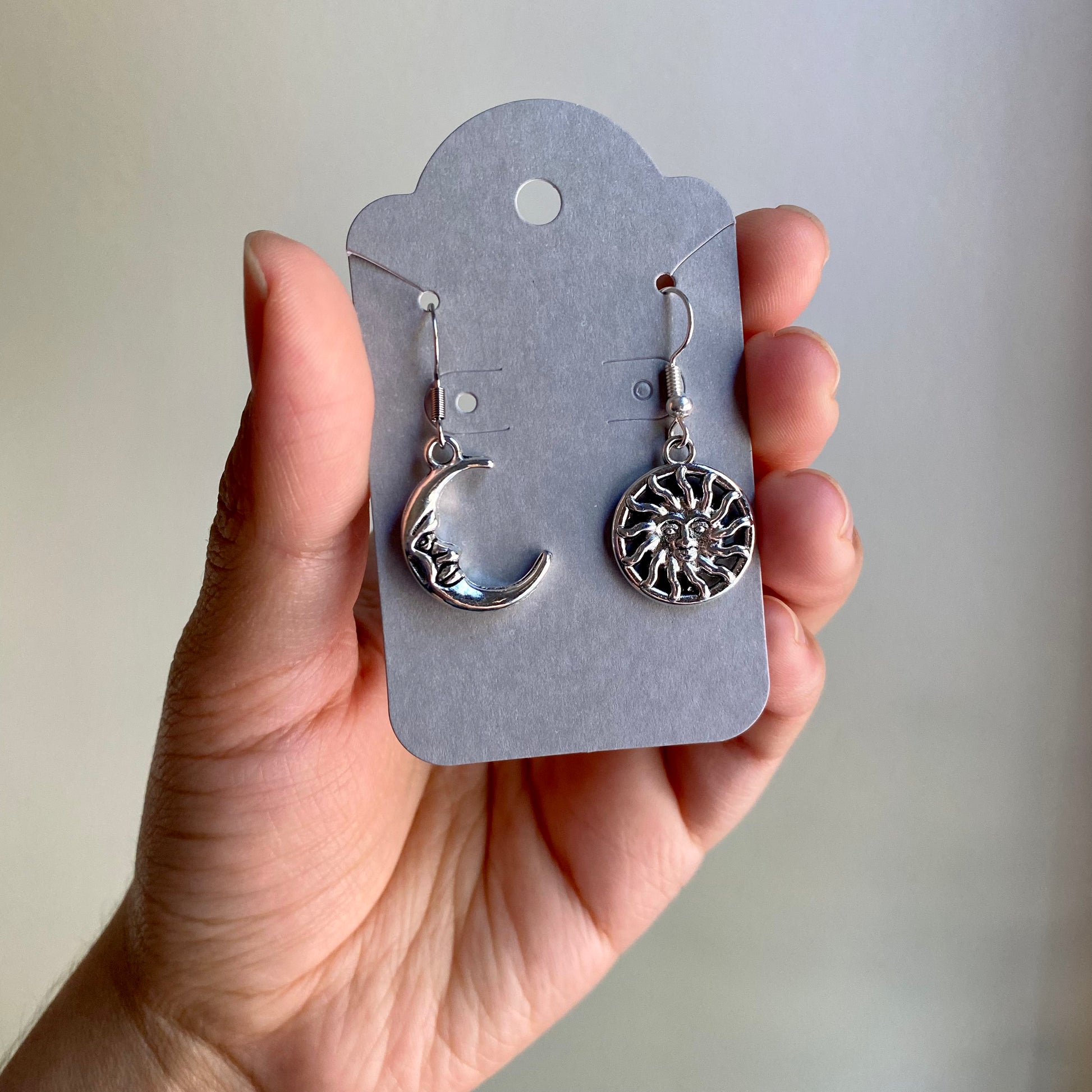 Sun and 2025 moon earrings