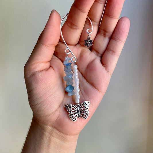 Blue Butterfly Ear Cuffs