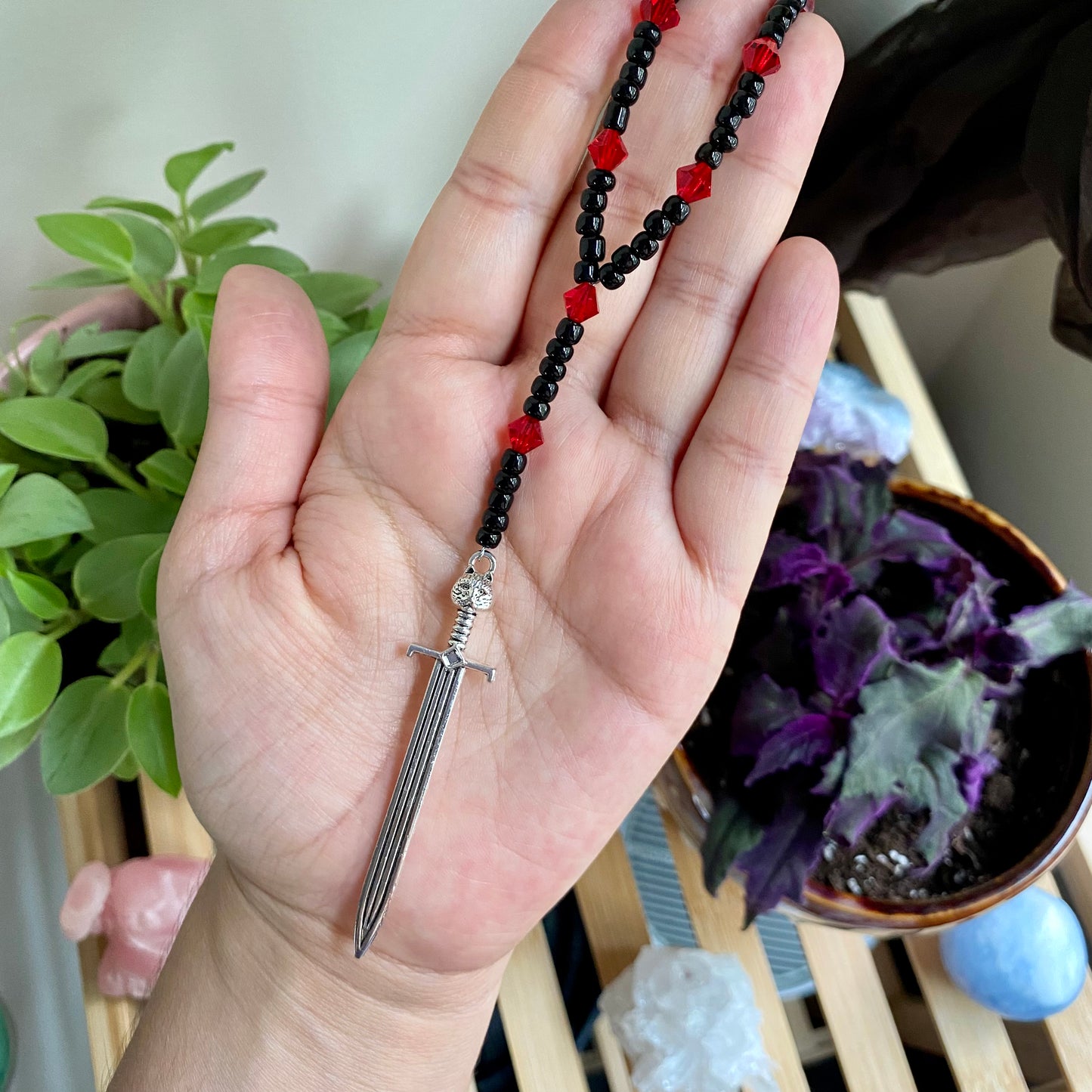 Vampire Sword Beaded Necklace